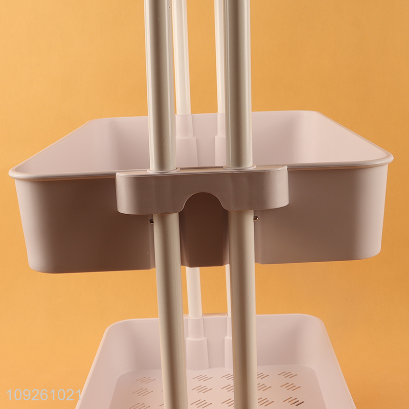 Top products household 3layers removable storage rack with wheels