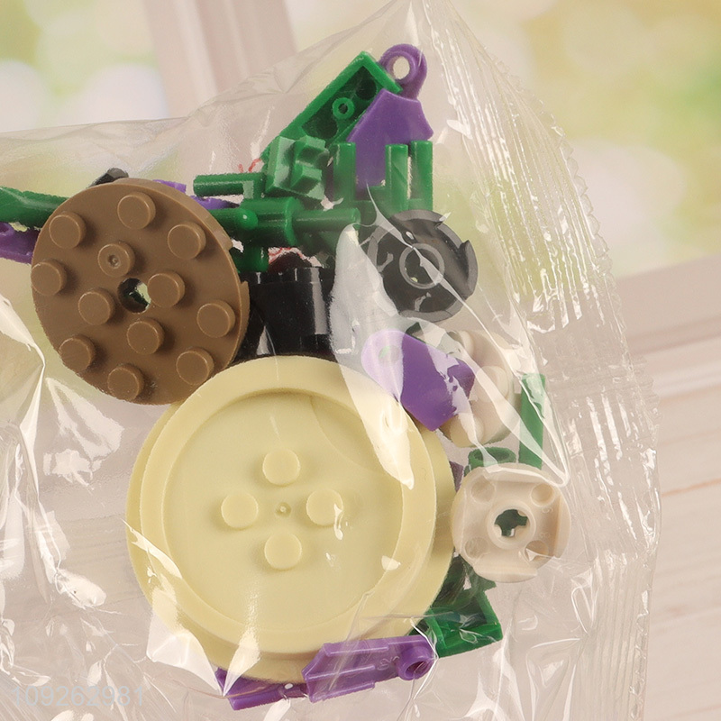 Low price lucky flower 3d plastic building block toys educational toys for sale