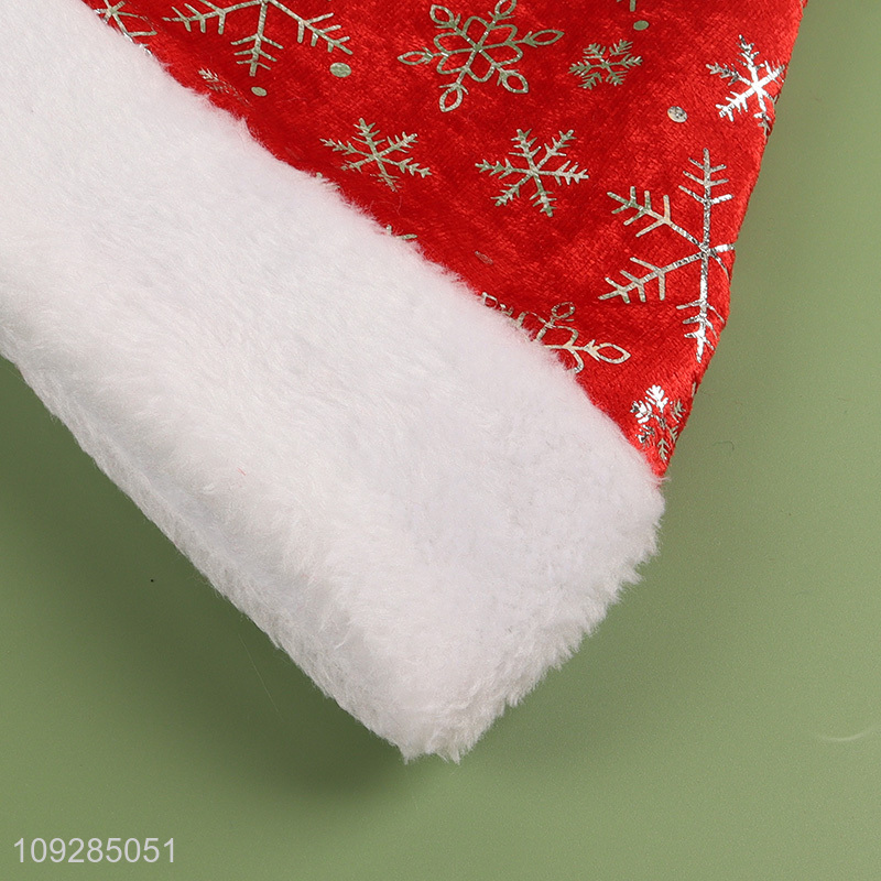 Top quality snowflakes christmas hat Santa hat for party