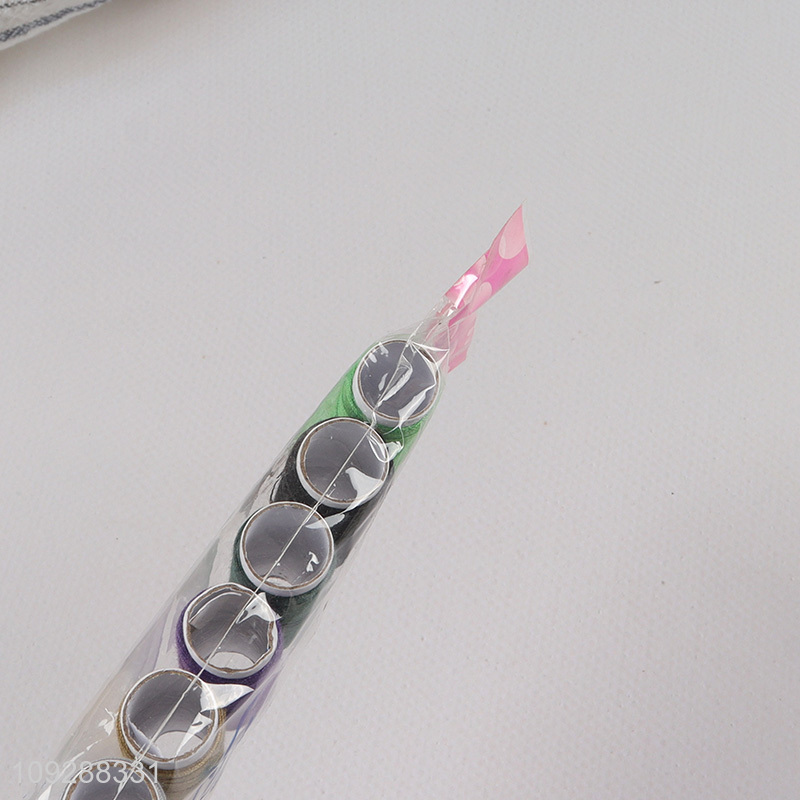 Low price multicolor polyester embroidery thread sewing thread with sewing kit