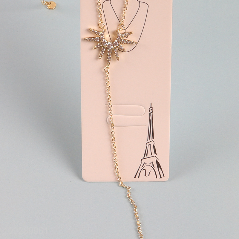 Hot products golden copper necklace fashion jewelry for women
