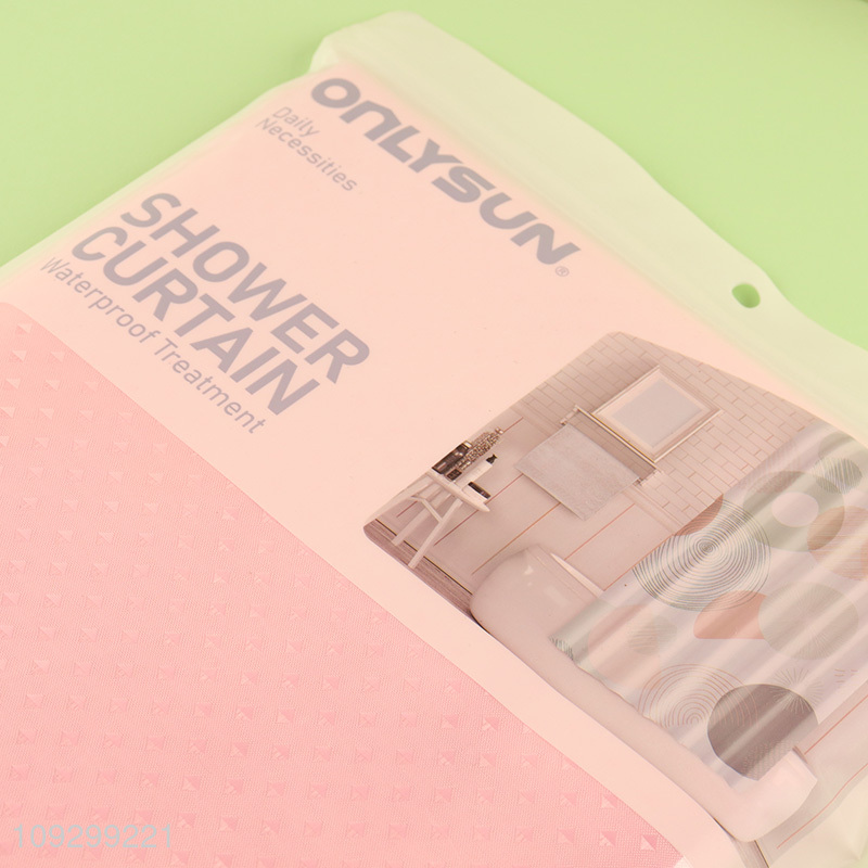 China supplier waterproof bathroom shower curtain with hook