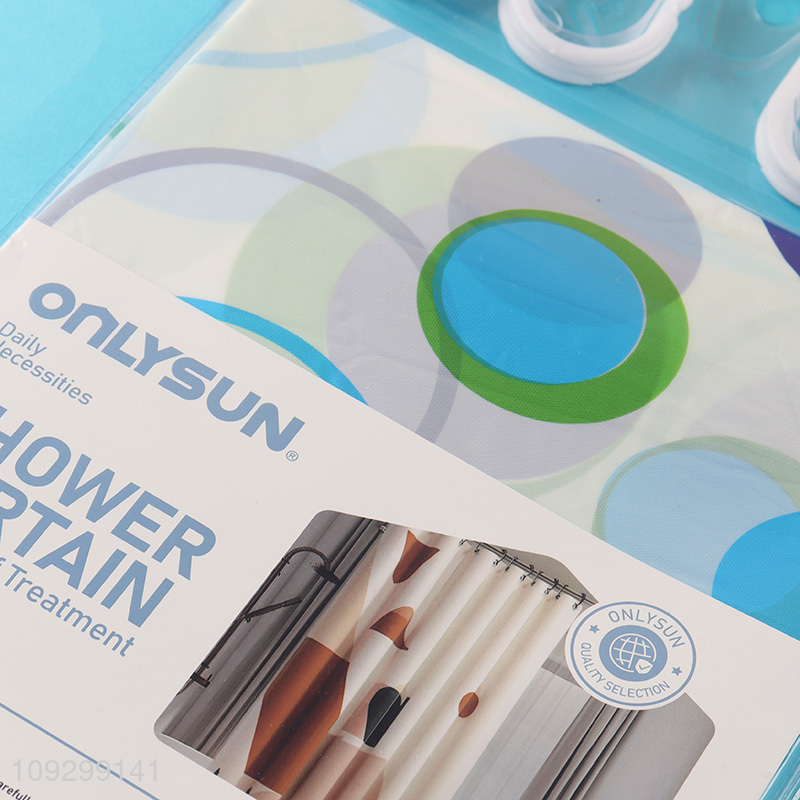 New arrival household waterproof shower curtain with hook