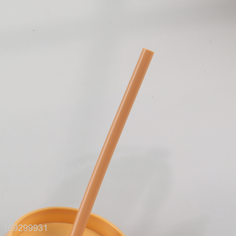 Good selling 400ml glass water cup straw cup wholesale