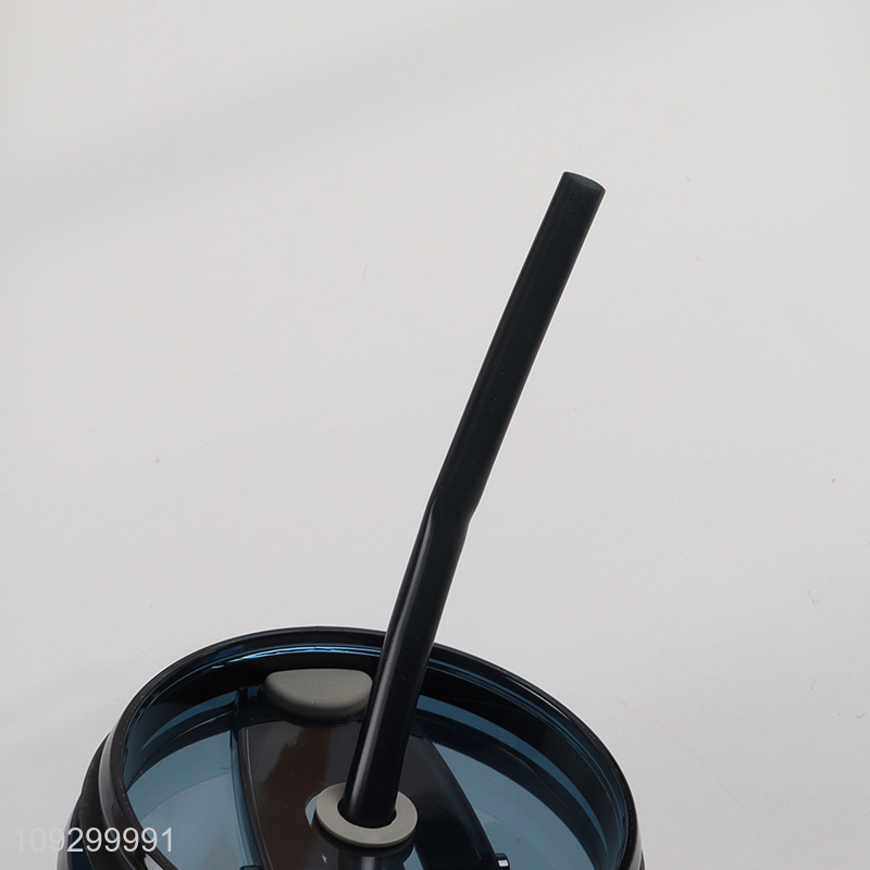 Top selling 450ml glass water cup straw cup