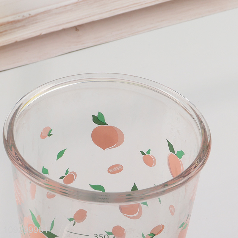 Factory price 400ml glass water cup straw cup