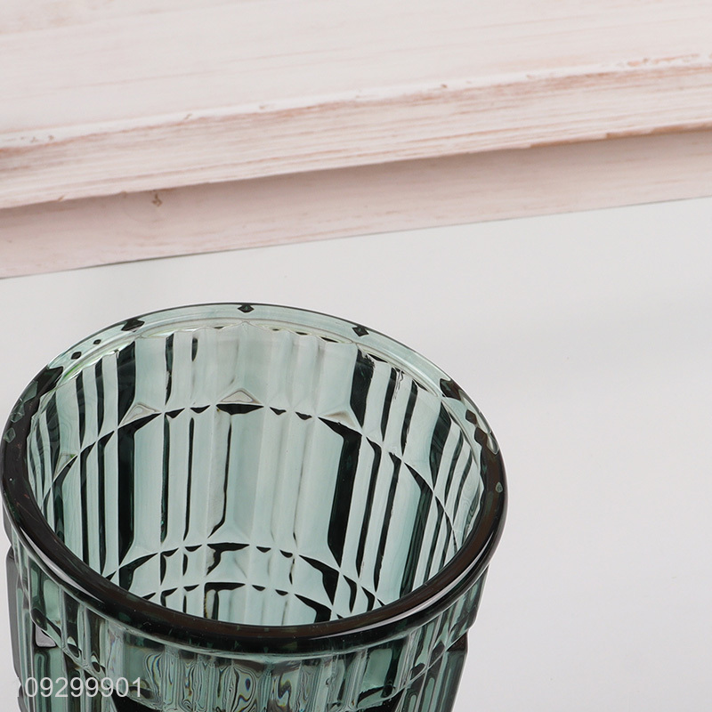 Low price 420ml glass water cup straw cup