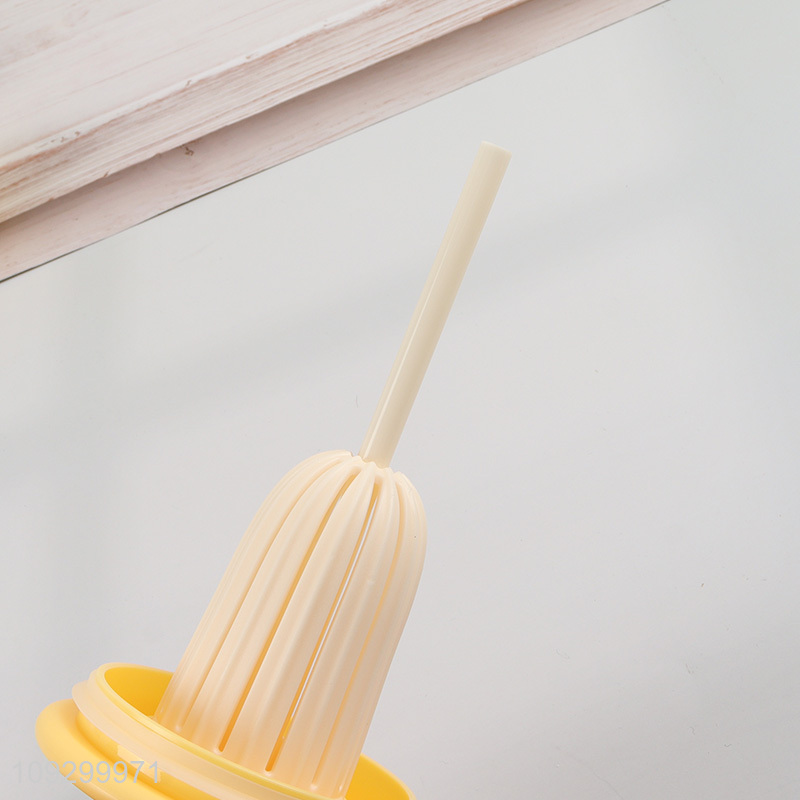 Top quality 530ml glass water cup straw cup for sale