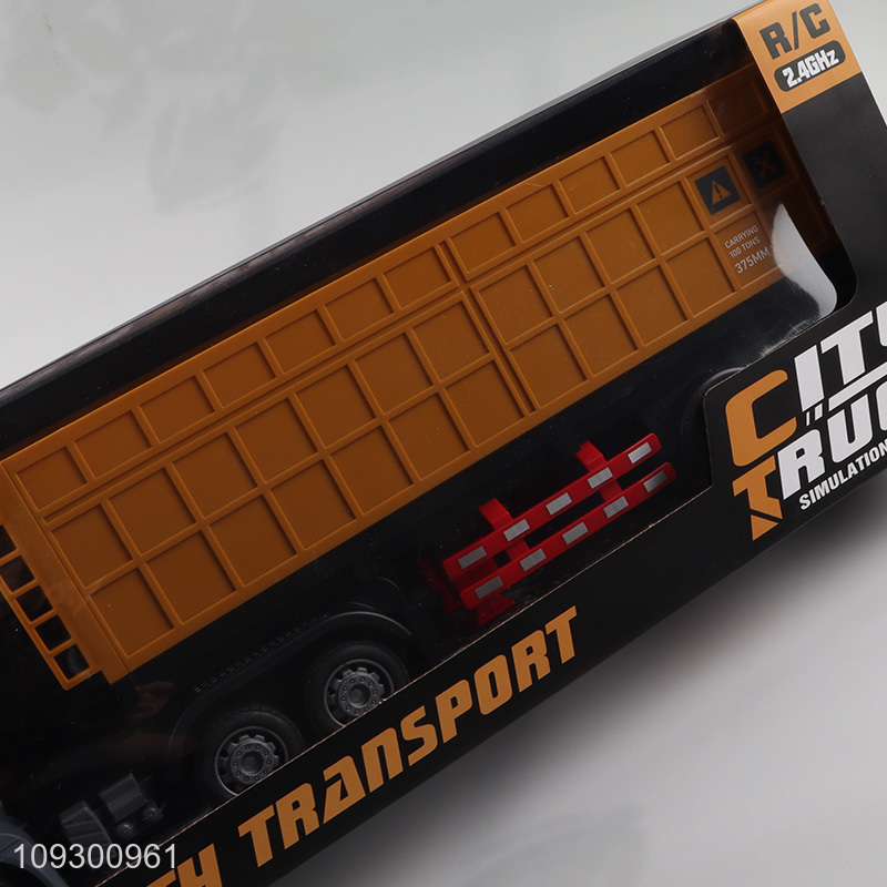 Hot selling children Remote-controlled engineering vehicle with lights and music