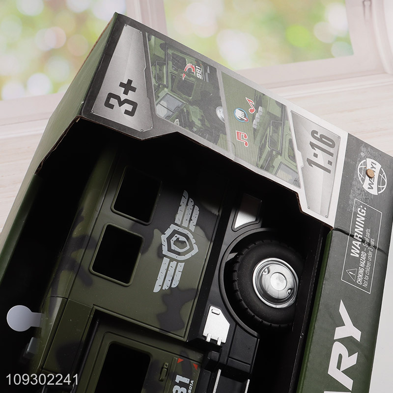 Good selling 1:16 kids inertial military truck toys