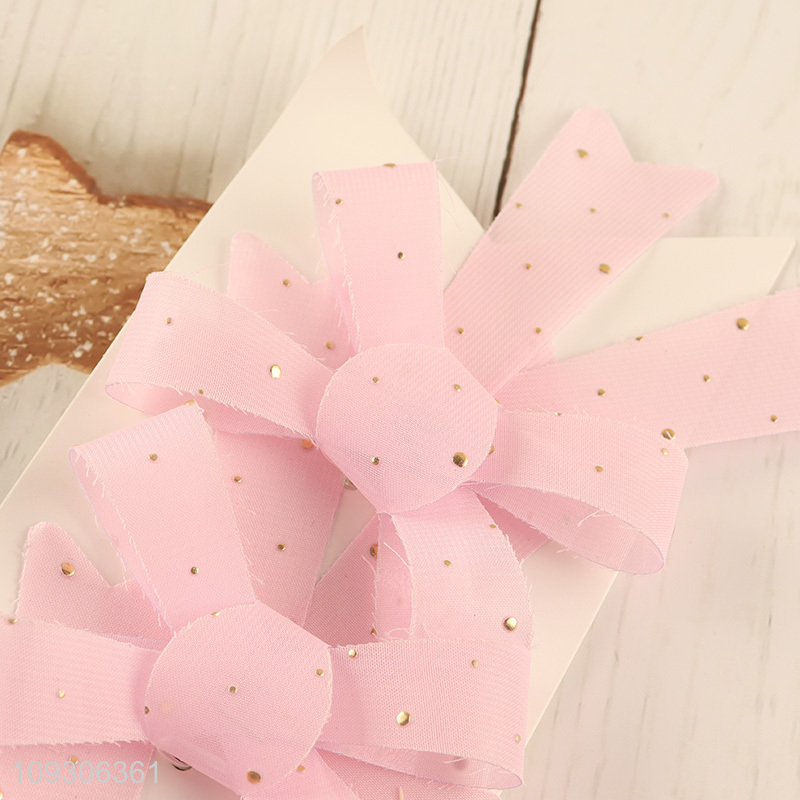 China supplier pink christmas hanging ornament christmas bowknot