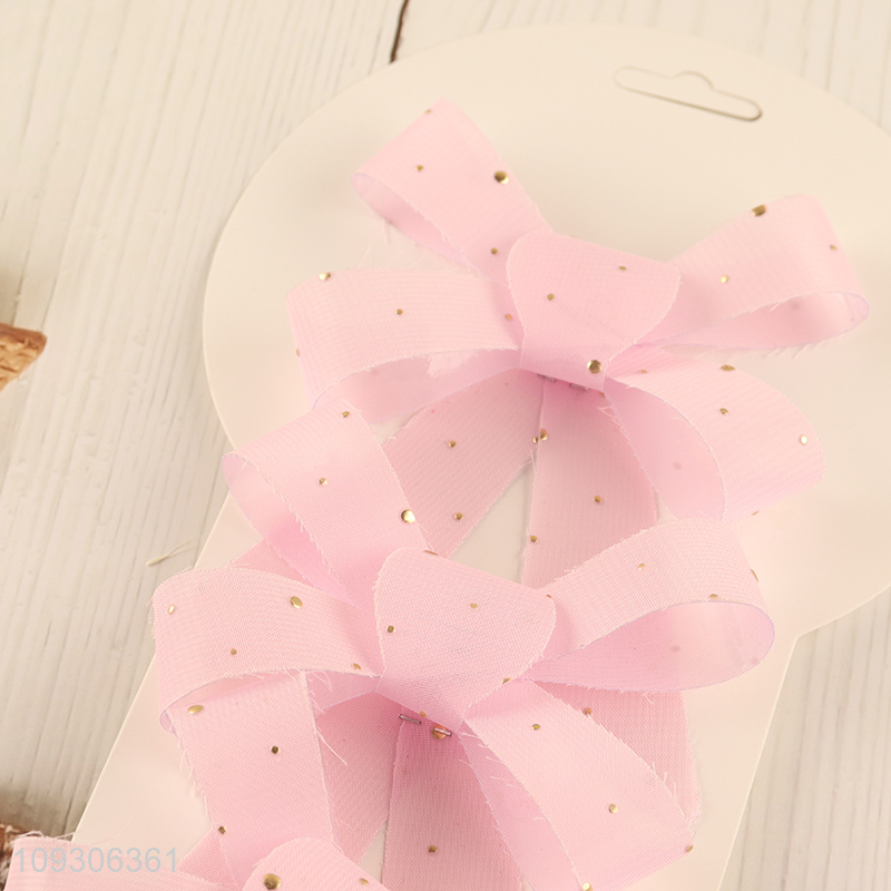 China supplier pink christmas hanging ornament christmas bowknot