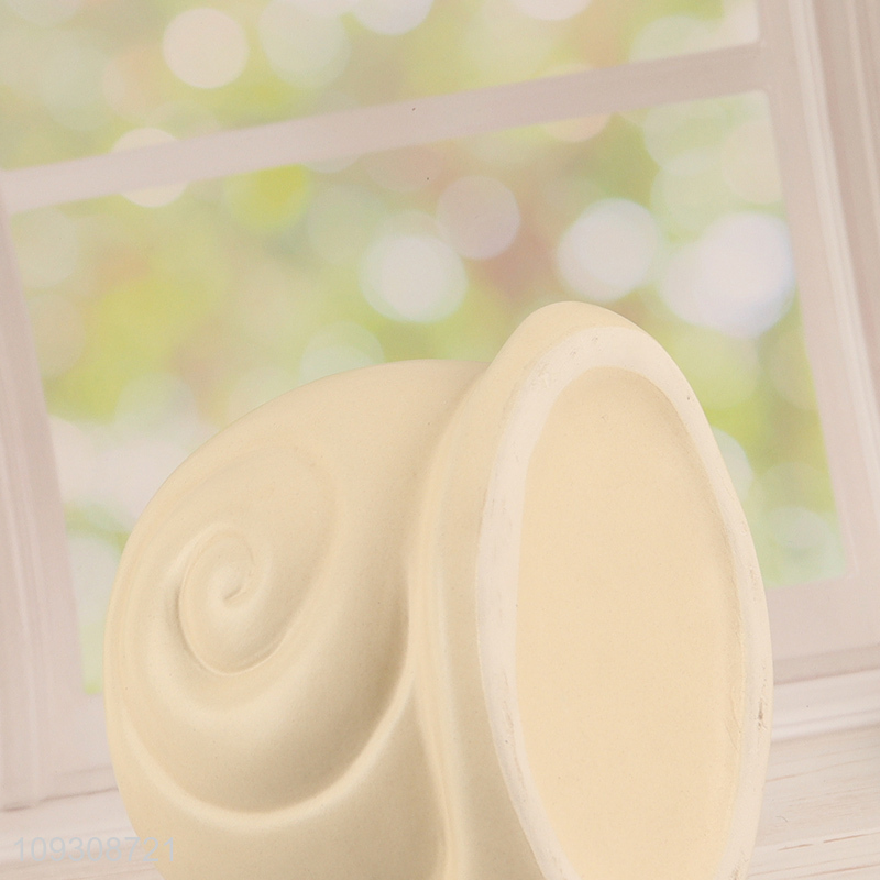 Good quality snail shape ceramic crafts ornament