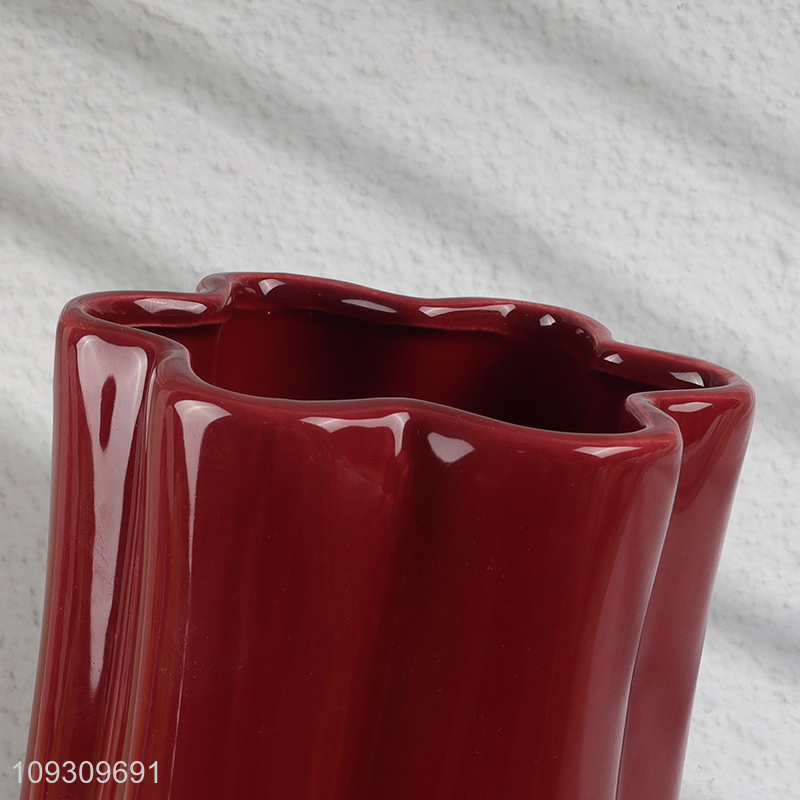 Good price red flower vase hydroponic vase for sale