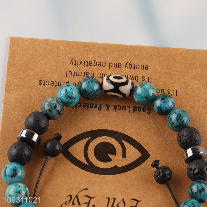 New style good luck fashion jewelry stone beaded bracelet