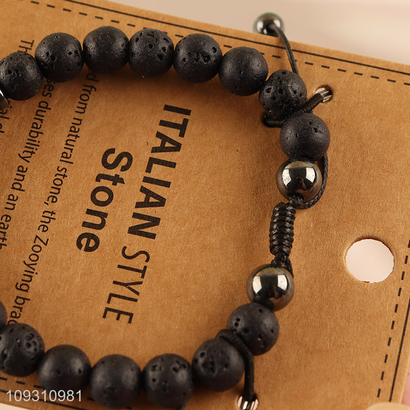 Factory supply Italian style stone beaded bracelet