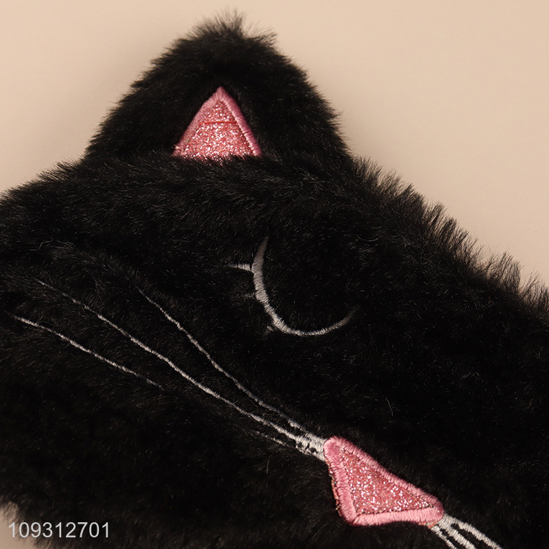 Hot selling black cat travel sleeping eye mask