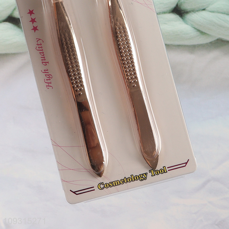 Top quality 2pcs eyebrow tweezers eyebrow clamps set