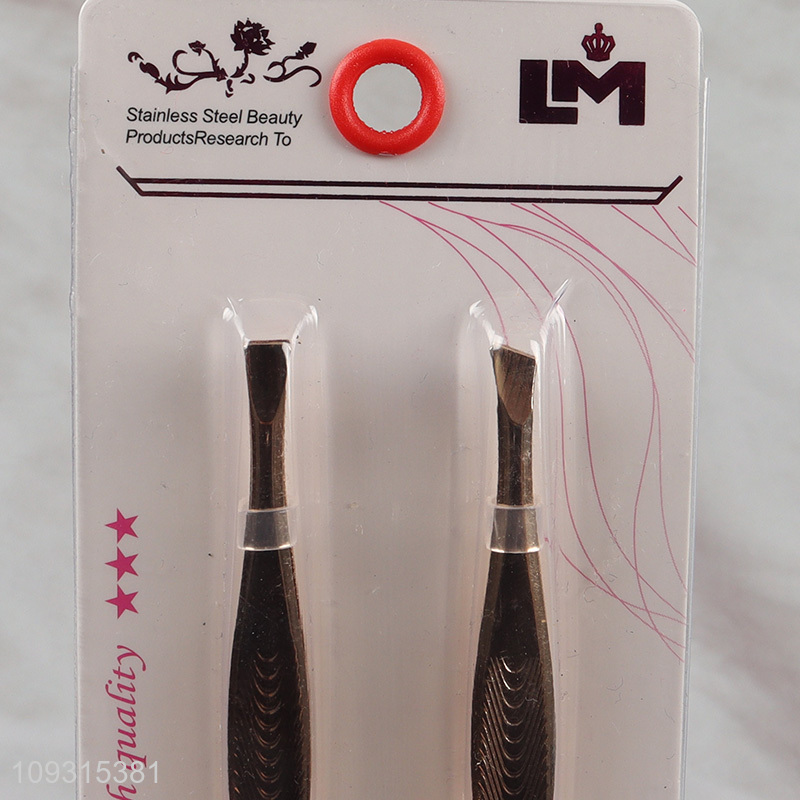 Most popular 2pcs eyebrow tweezers eyebrow clamps set