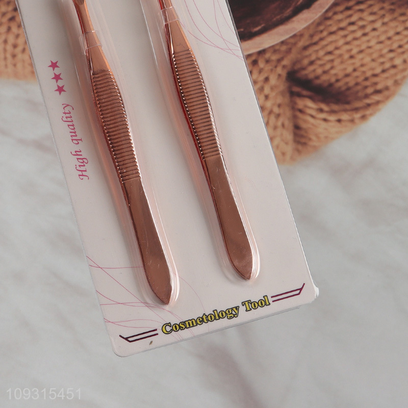 Good selling 2pcs eyebrow tweezers eyebrow clamps set