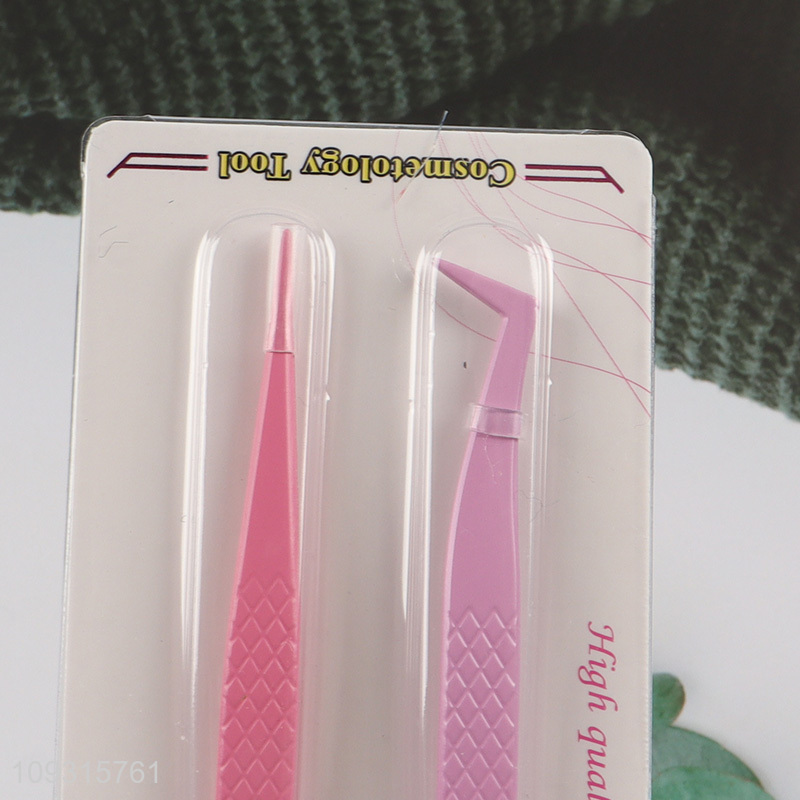 Most popular 2pcs eyebrow tweezers makeup tool set
