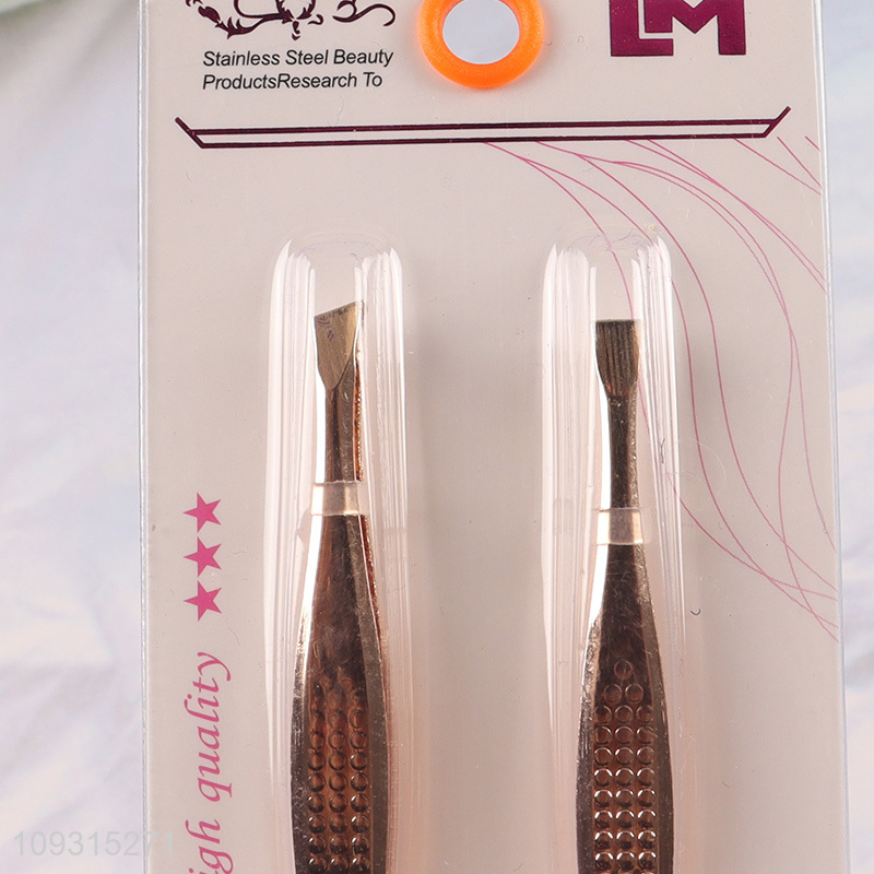 Top quality 2pcs eyebrow tweezers eyebrow clamps set