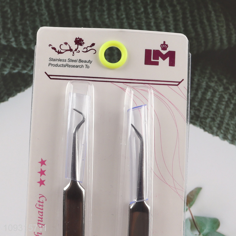 Low price 2pcs eyebrow tweezers makeup tool set