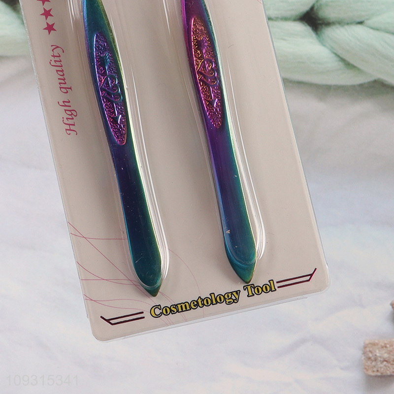 China wholesale 2pcs eyebrow tweezers eyebrow clamps set