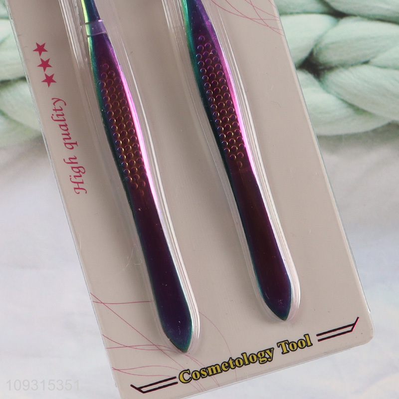 New style 2pcs eyebrow tweezers eyebrow clamps set