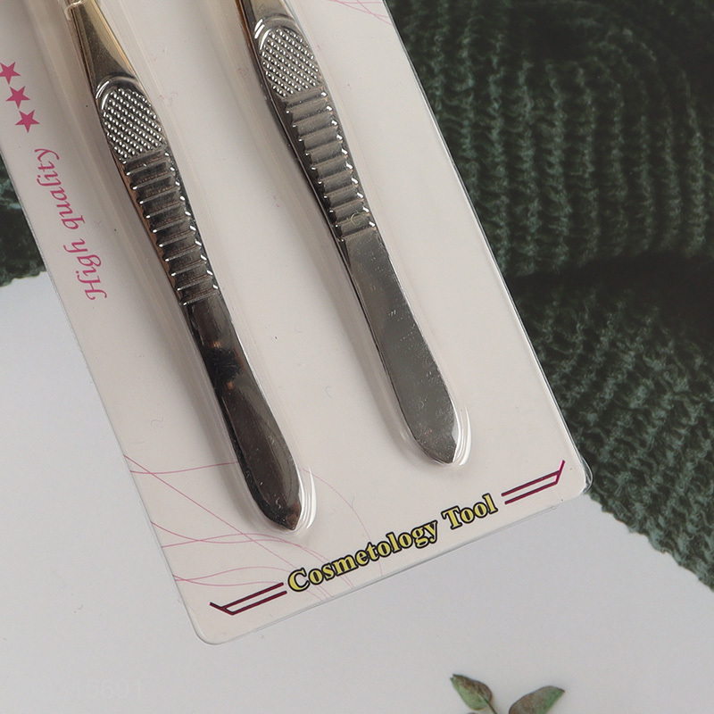 China products 2pcs eyebrow tweezers makeup tool set