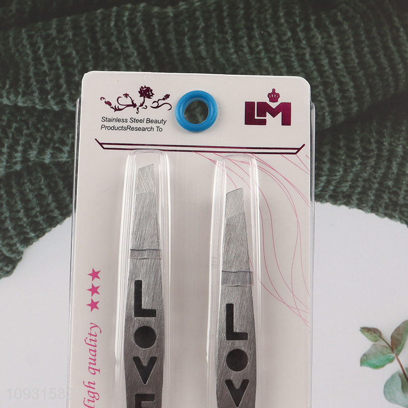 Good sale 2pcs eyebrow tweezers makeup tool set