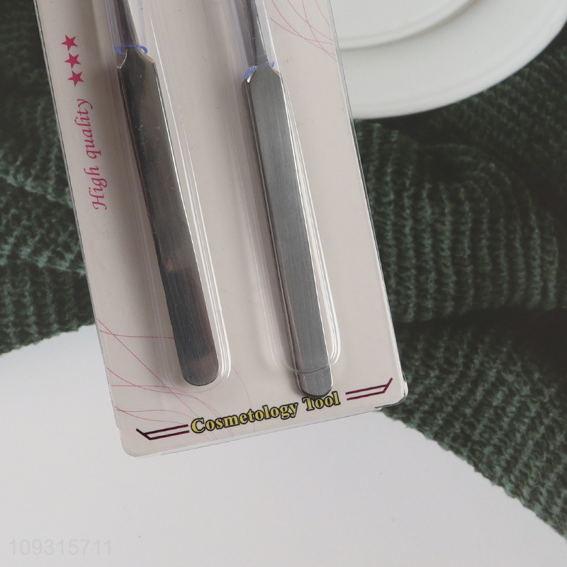 Low price 2pcs eyebrow tweezers makeup tool set
