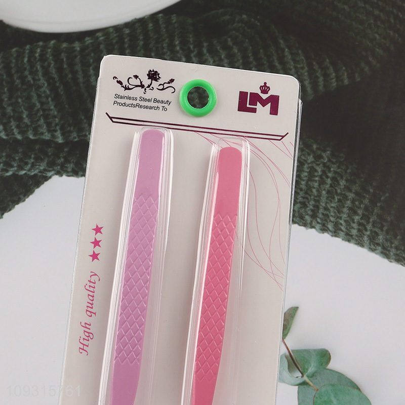 Most popular 2pcs eyebrow tweezers makeup tool set