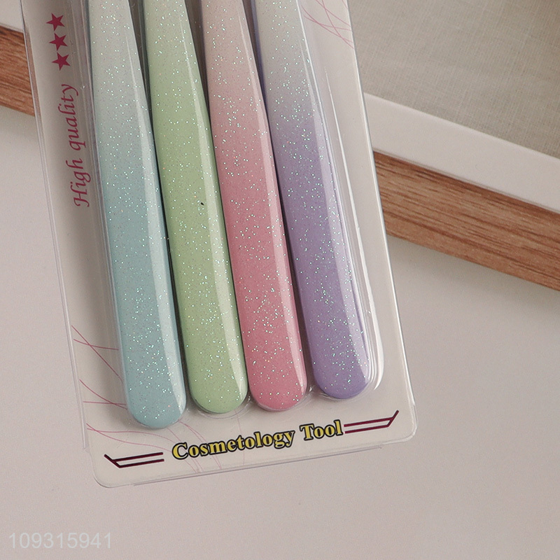 Most popular 4pcs eyebrow tweezers for makeup tool