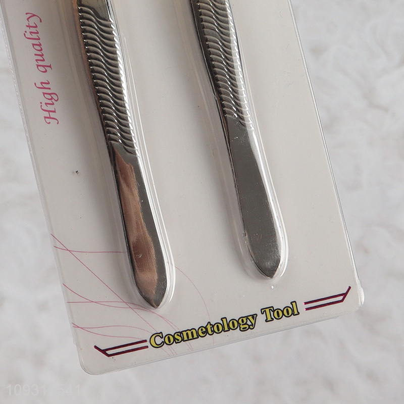 Factory wholesale 2pcs eyebrow tweezers makeup tool set