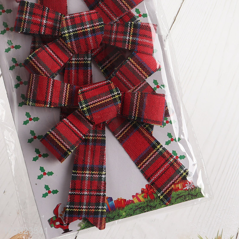 Good sale bowknot Christmas hanging ornament decoration for xmas tree
