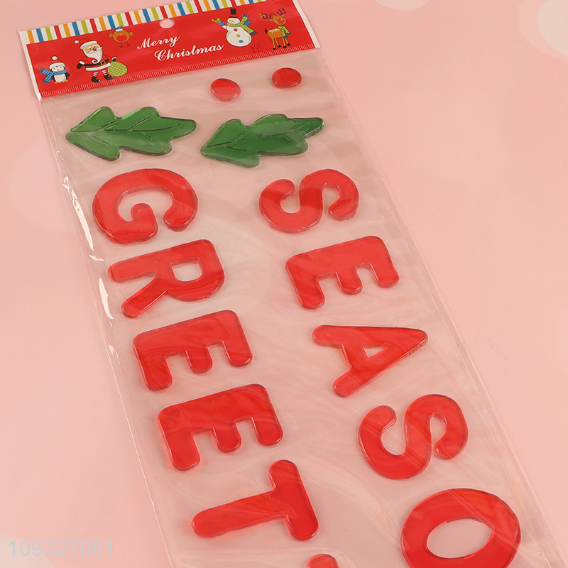 China wholesale tpr Christmas sticker window sticker