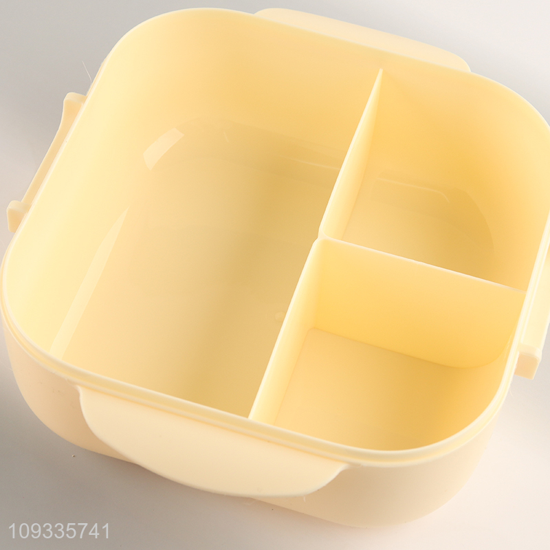 Factory price portable plastic lunch box with tableware