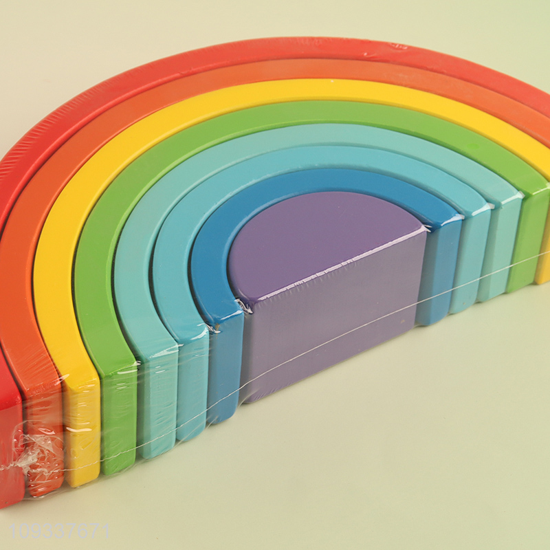 Top quality children rainbow arch bridge building block toys