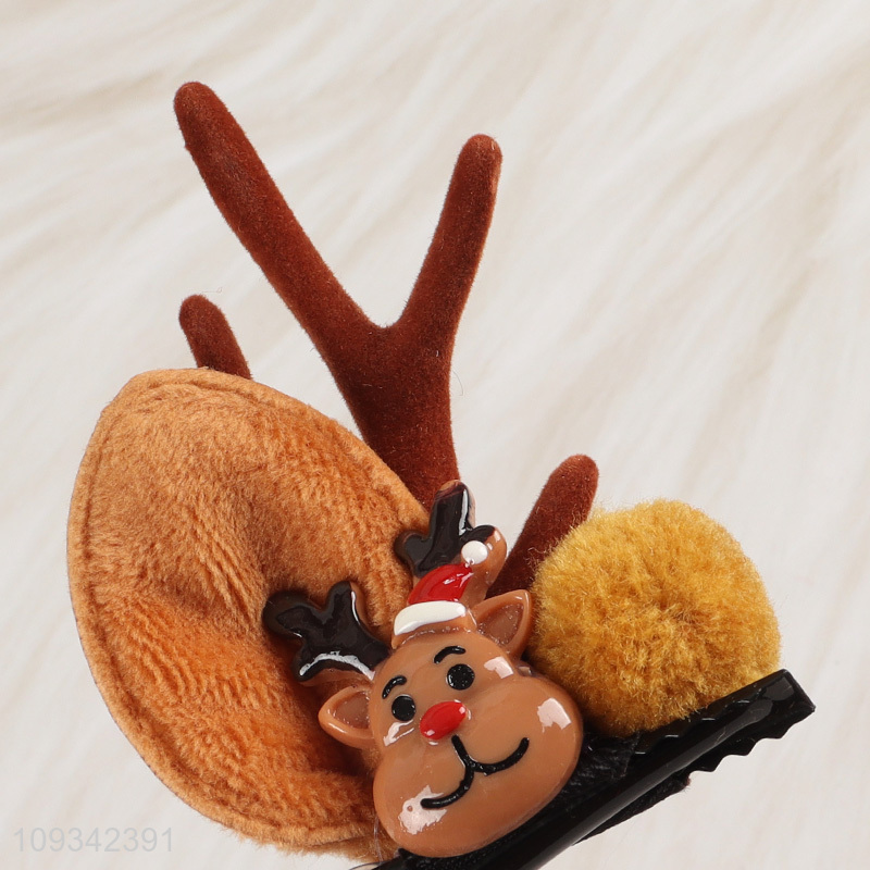 China wholesale resin Christmas hair clip for sale