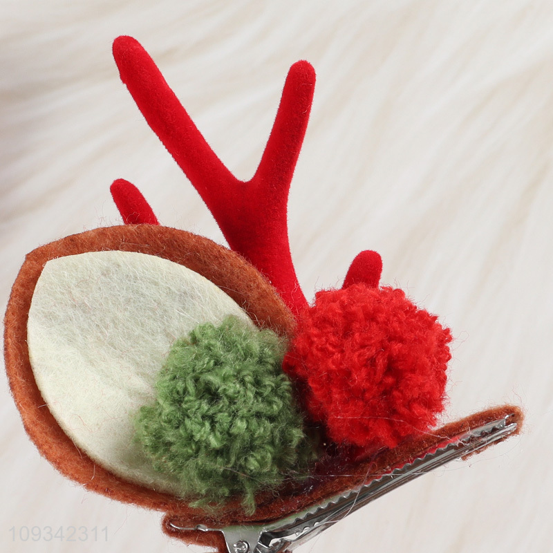Factory direct sale Christmas supplies antler hair clip