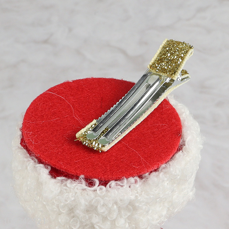 New arrival glitter velvet antler hat clip