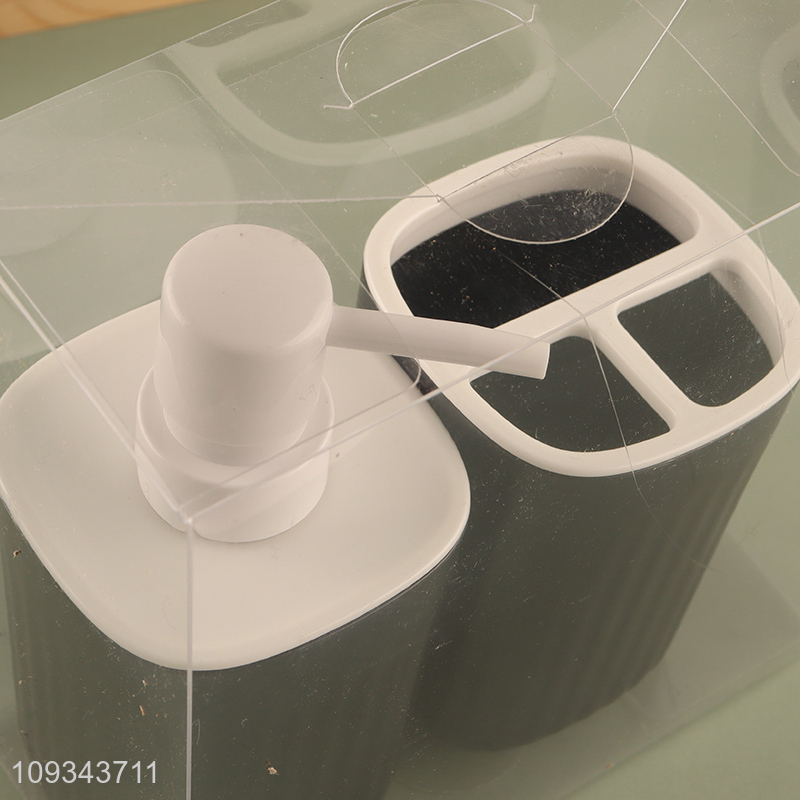 New arrival liquid soap bottle toothbrush holder set