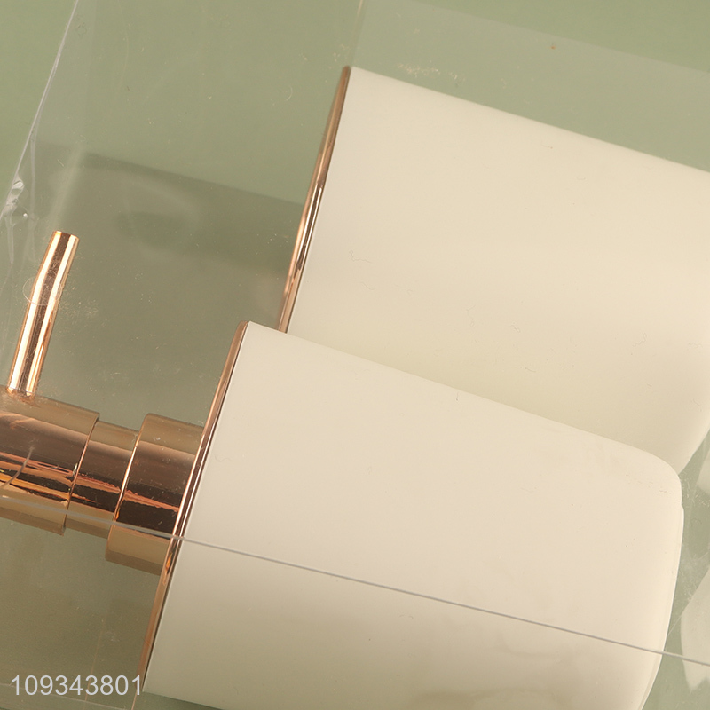 Factory price bathroom liquid soap bottle toothbrush holder set