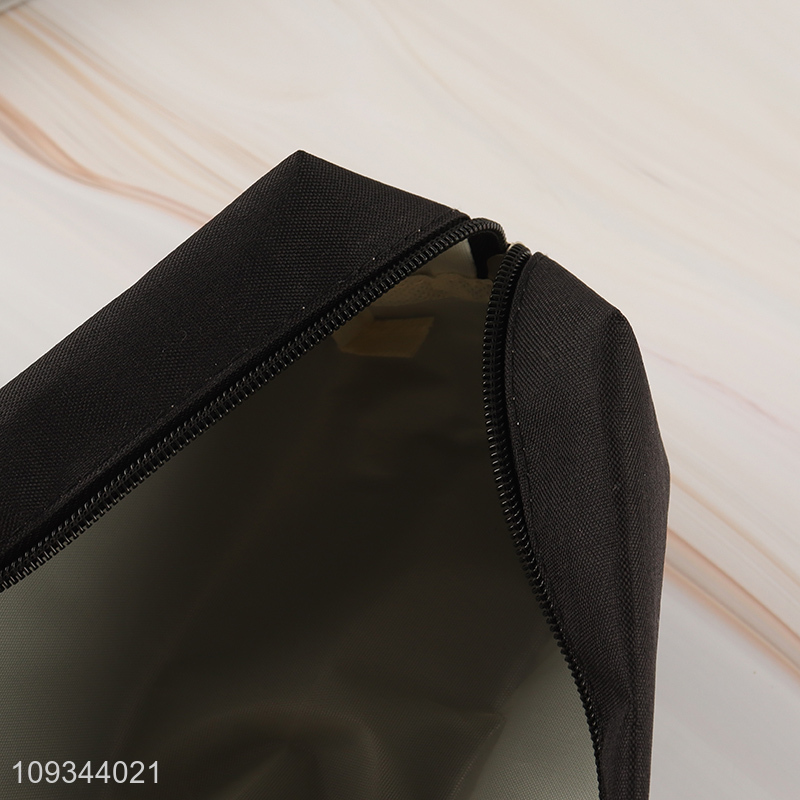 Good sale black portable travel makeup bag cosmetic bag