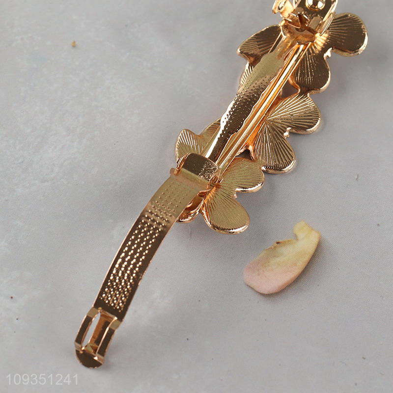 China supplier butterfly alloy hair clips hair decoration
