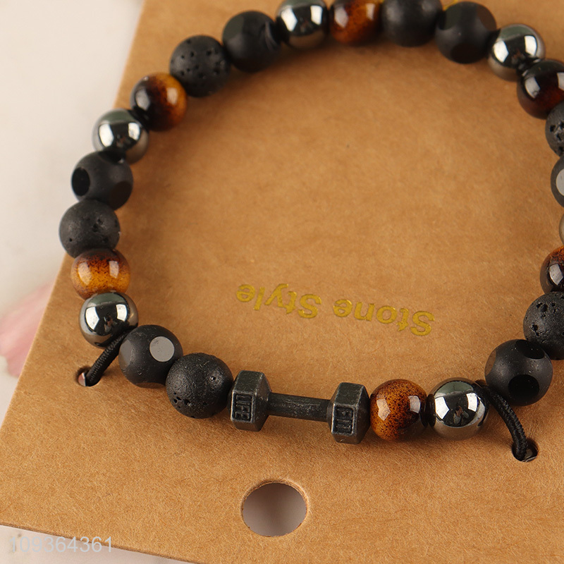 China supplier fashion jewelry stone bracelet for men women
