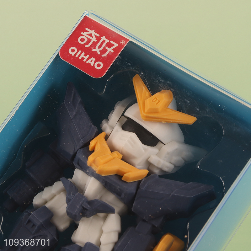 Best selling robot students stationery assembled eraser