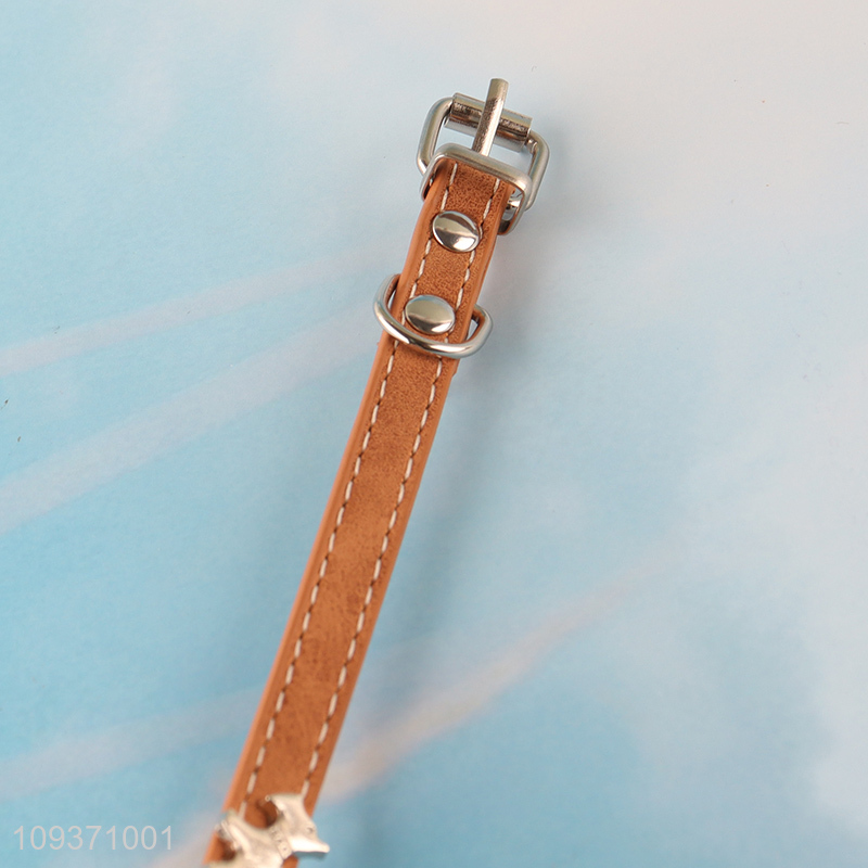 Top sale anti-lost outdoor pet leather collar
