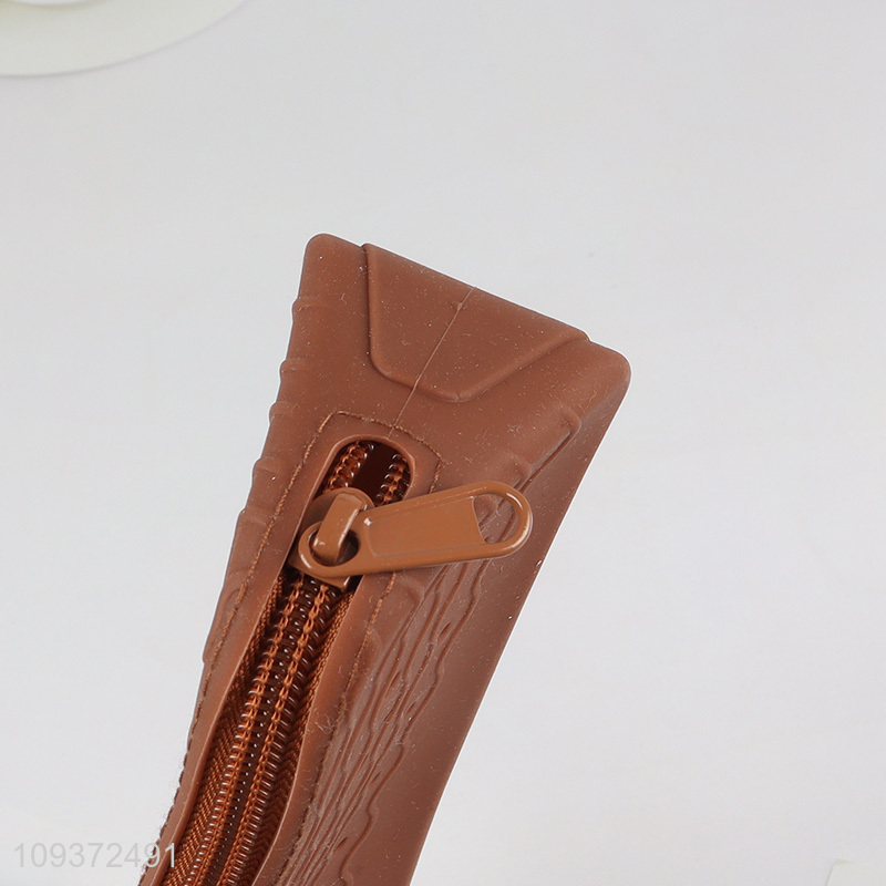 Hot items silicone school stationery pencil bag